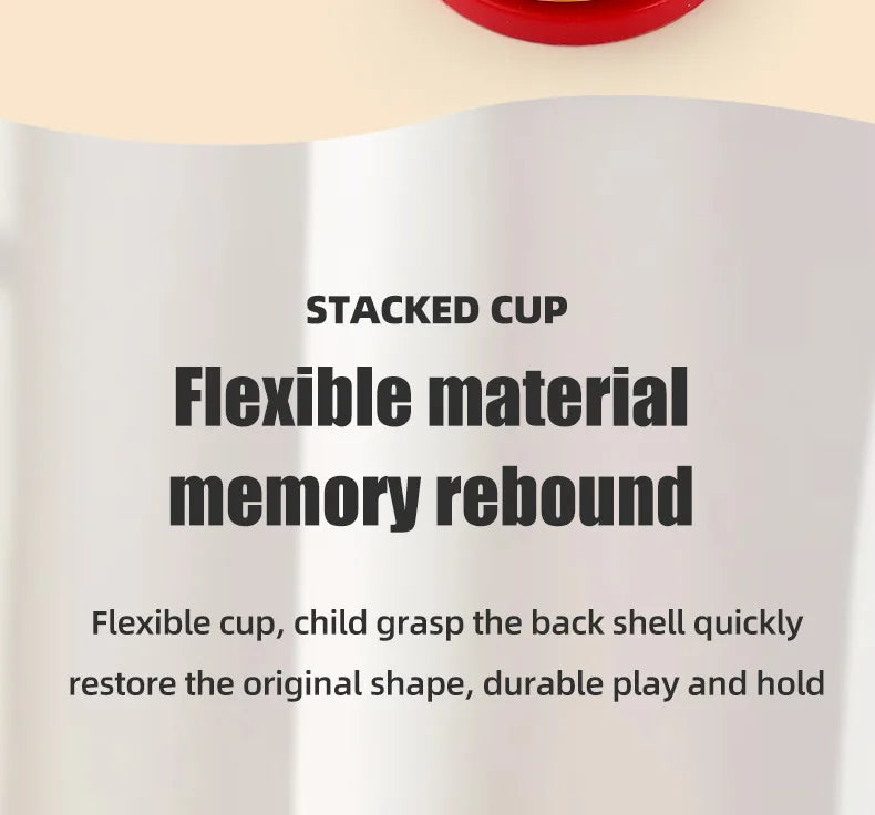 Montessori Spielzeug Mini Stapel Tasse Spiel Mit Karte Pädagogische Intellektuelle Aufklärung Farbe Erkenntnis Logik Training Kinder