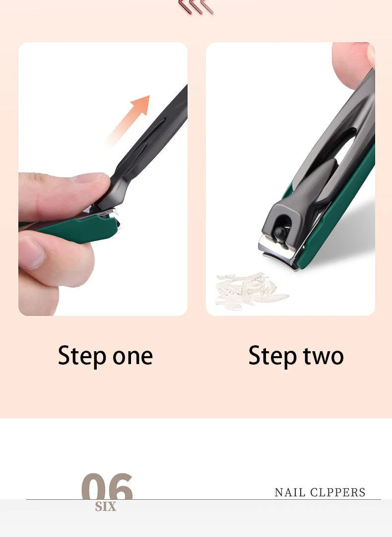 Colorful Nail Clippers, Splash-Proof, Nail Cutter, Detachable Design, Fingernail Clippers, Stainless Steel, Manicure Nail Tool