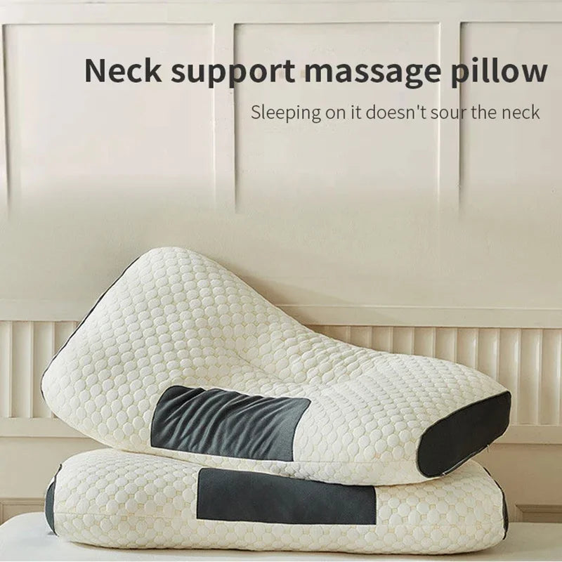 1PC Almohada Neck Kissen Helfen Schlaf Schützen Den Hals Zervikale Orthopädische Sojabohnen Faser Massage Haushalt SPA Kissen Zum Schlafen