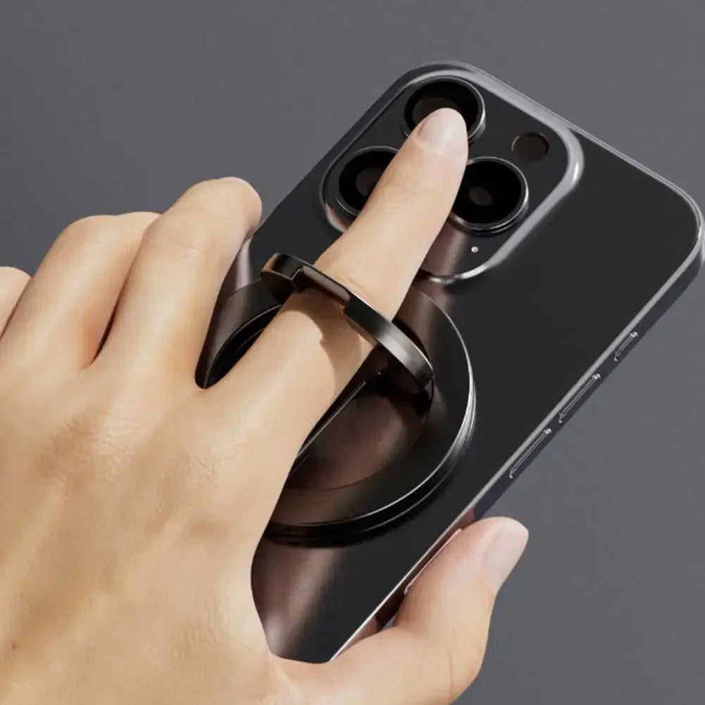Magnetischer Handy-Ringhalter Beidseitiger Magnet 360° °   Rotierbarer, ultradünner, faltbarer, tragbarer Desktop-Handyhalter für iPhone 17, 16, 15