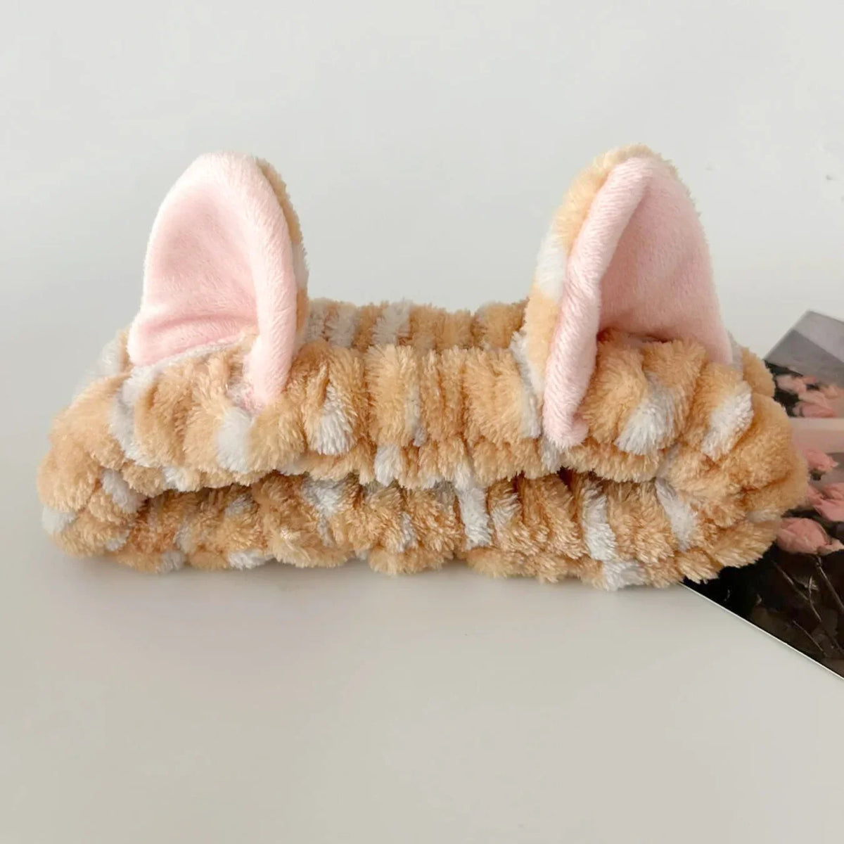 3 teile/satz Nette Katze Ohr Leopardenmuster Plüsch Stirnband Für Frauen Mädchen Spa Waschen Gesicht und Make-Up Stirnband Elastische Handgelenk strap