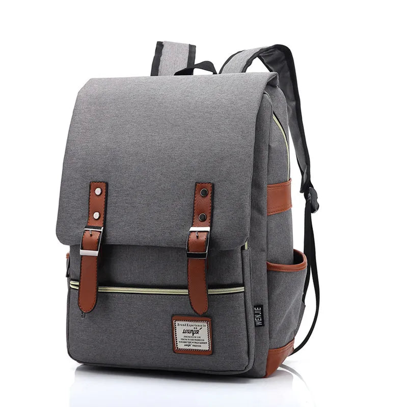 Teens Vintage Canvas Laptop Backpack
