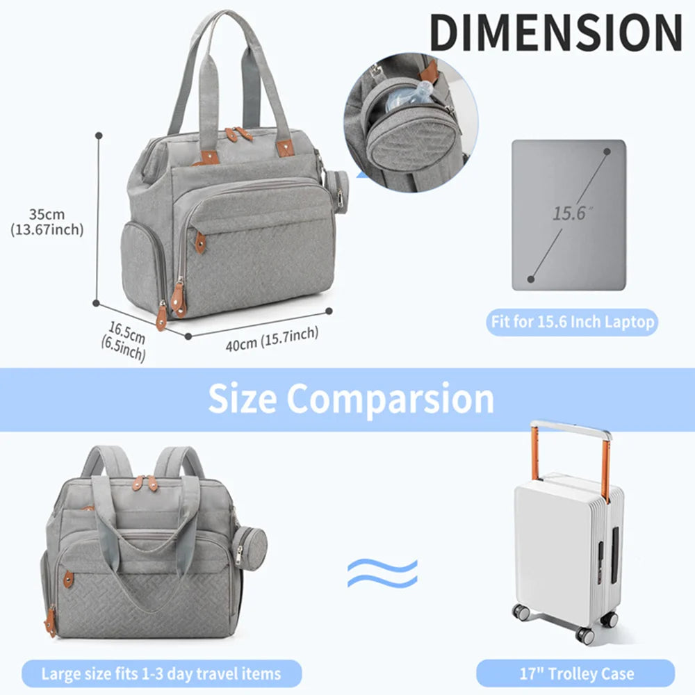 PANGDUBE Large Backpack for Mom and Dad, Baby Diaper Bags with Pacifier Pocket, Diaper Bag for Babies, Maternity Backpack for Mom