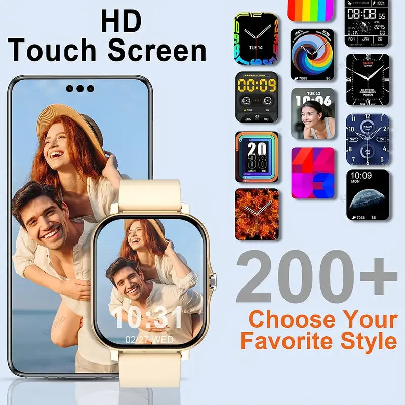 KESHUYOU 2025, neue Smartwatch, Bluetooth, sprechendes Blutsauerstoff-/Blutdruckmessgerät, Smartwatch für Damen und Herren, Weihnachtsgeschenk