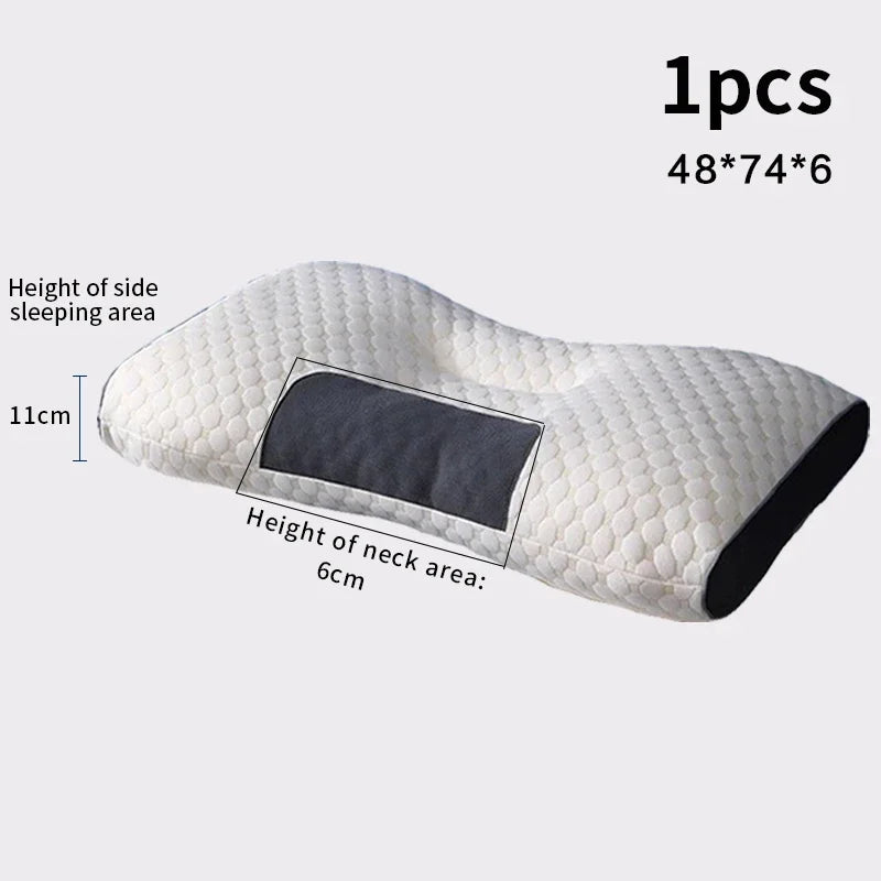 1PC Almohada Neck Kissen Helfen Schlaf Schützen Den Hals Zervikale Orthopädische Sojabohnen Faser Massage Haushalt SPA Kissen Zum Schlafen
