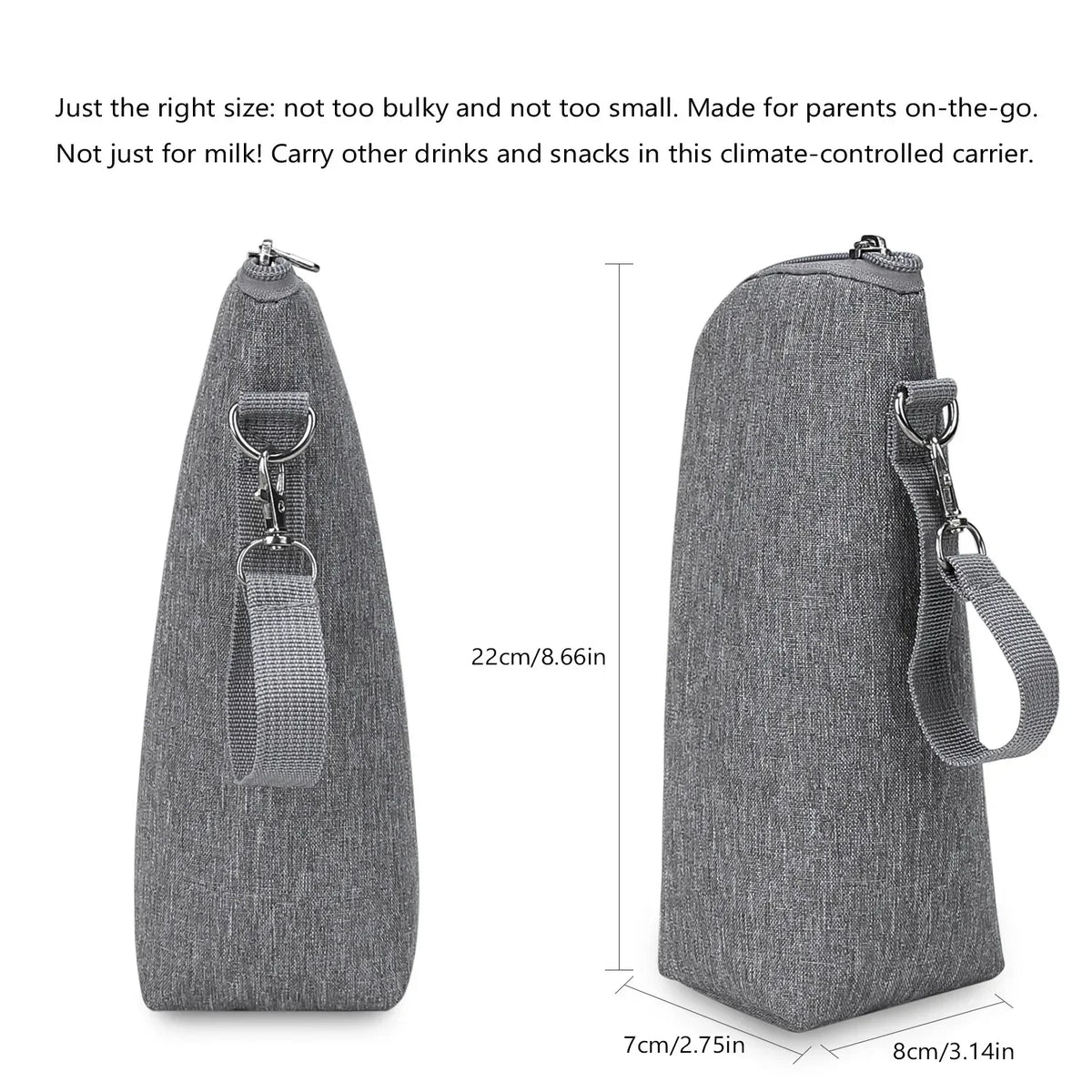 Baby Bottle Warmer Bag Portable Infant Feeding Bottle Aluminum Foil Insulation Outing Stroller Hanging Bag for Storage Cups
