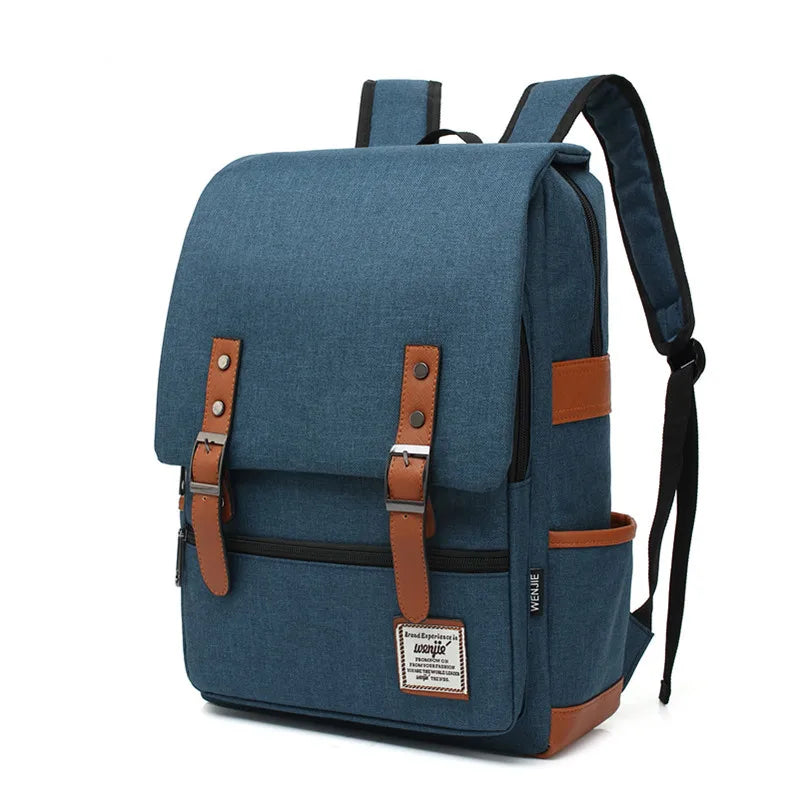 Teens Vintage Canvas Laptop Backpack