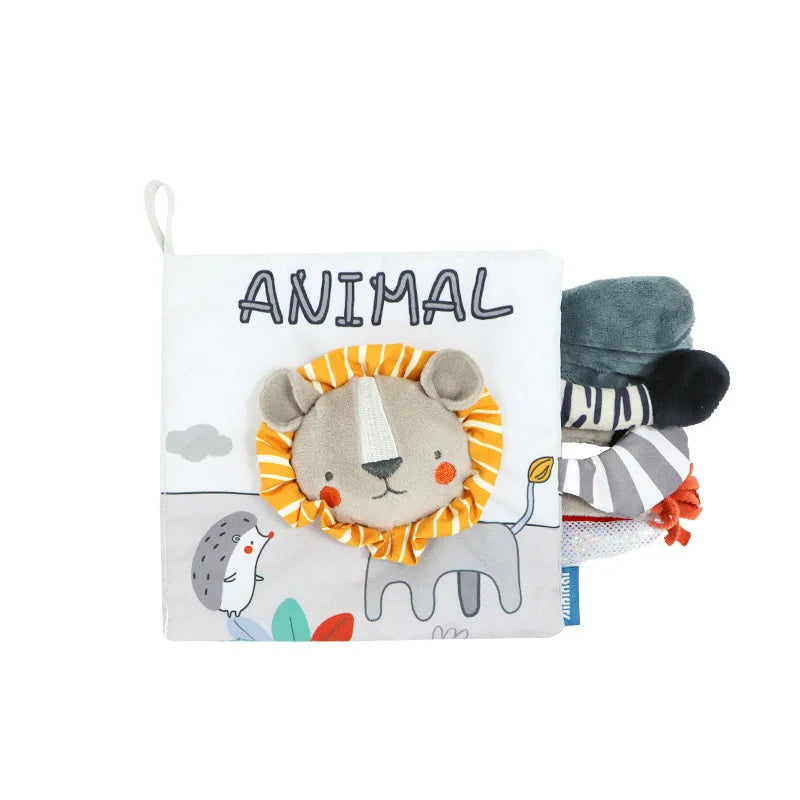 Weiche Babybücher, 3D-Touch-Feeling, kontrastreiches Stoffbuch, sensorisches frühes Lernen, Kinderwagenspielzeug für Kleinkinder, Geschenke von 0–12 Monaten
