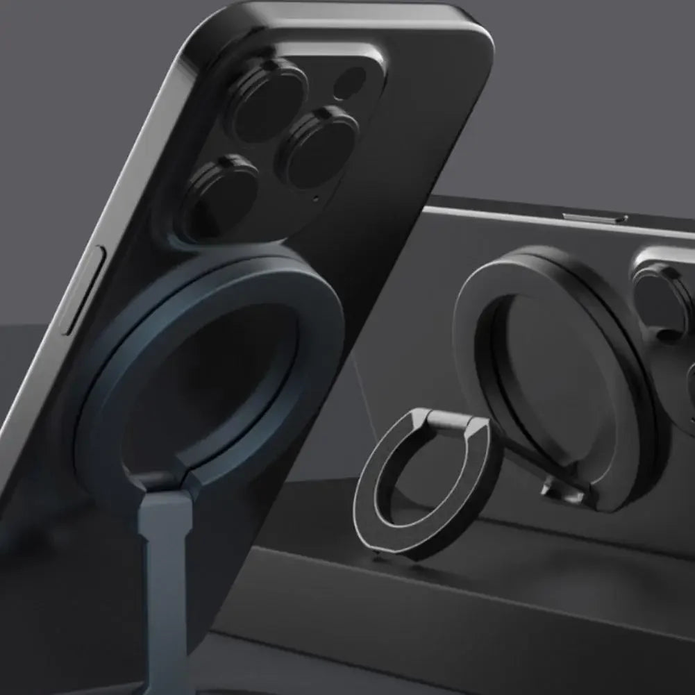 Magnetischer Handy-Ringhalter Beidseitiger Magnet 360° °   Rotierbarer, ultradünner, faltbarer, tragbarer Desktop-Handyhalter für iPhone 17, 16, 15