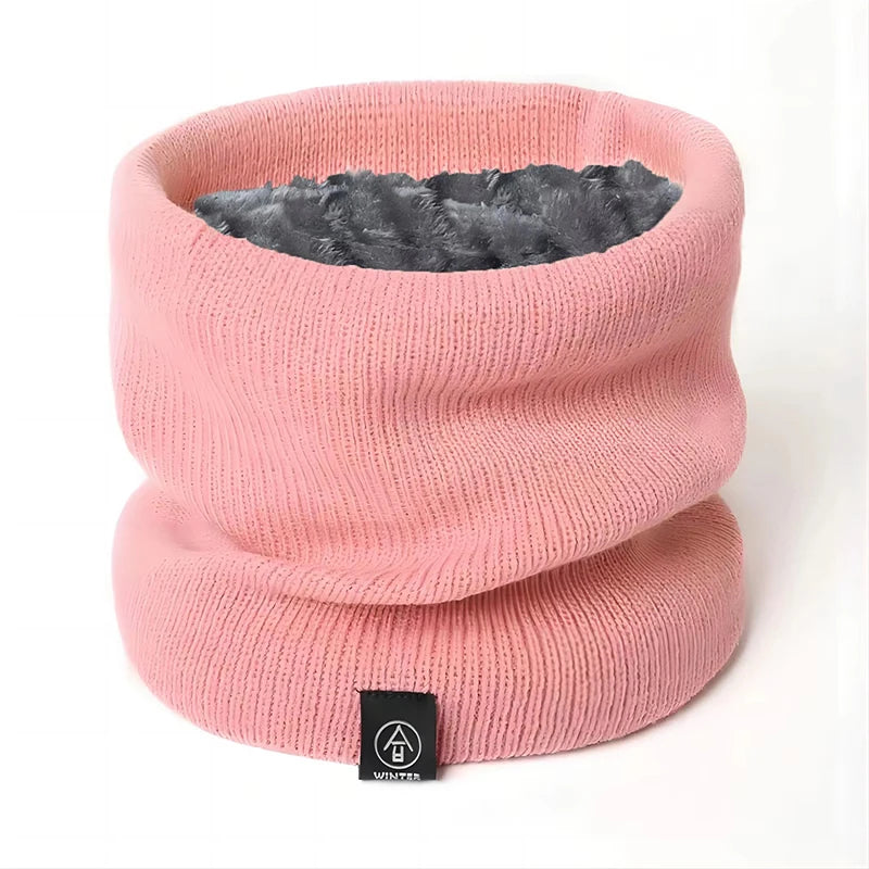 Mode Frauen gestrickte Schal solide Cashmer wie Winter Snood Schals Dame warm Wolle Pelz dick Unisex Männer Hals Schals Ring