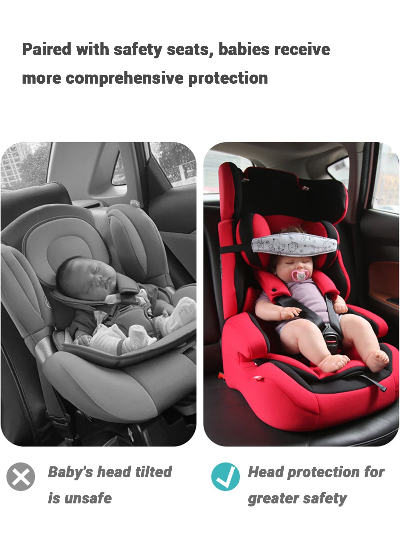 Baby Auto Sitz Kopf Unterstützung Kinder Kinderwagen Befestigungs Gürtel Einstellbar Junge Mädchen Laufgitter Schlaf Stellungs Baby Saftey Kissen