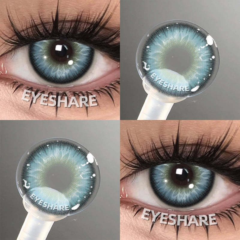 EYESHARE Beliebte farbige Kontaktlinse für Augen, schwarze Linse, Augenmode, braune Schönheit, farbige Schüler, graues Kontakt-blaues Augen-Make-up