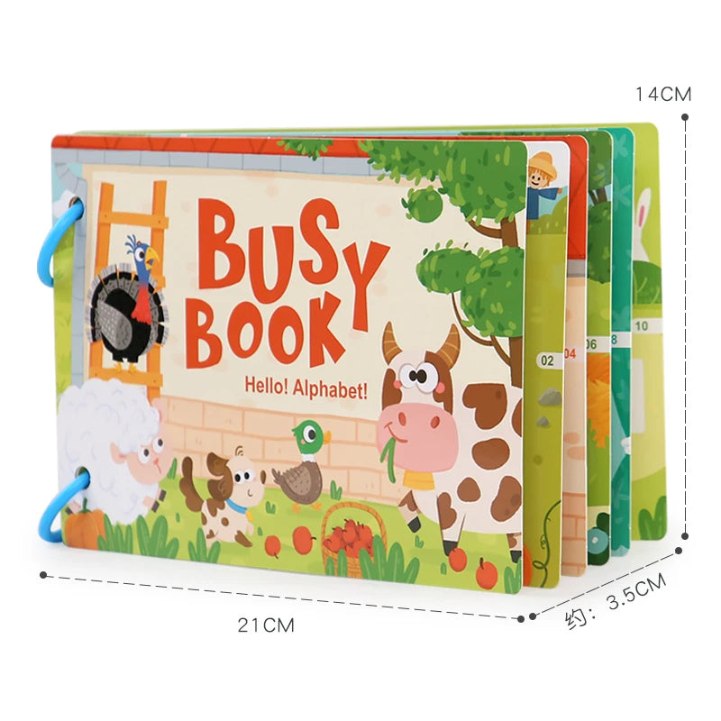 Neue Montessori-Szenenaufkleber für Kinder, DIY-Hand-on-Puzzle, wiederverwendbare Bücher, Cartoon-Lernkognitionsspielzeug für Kinder, Geschenk