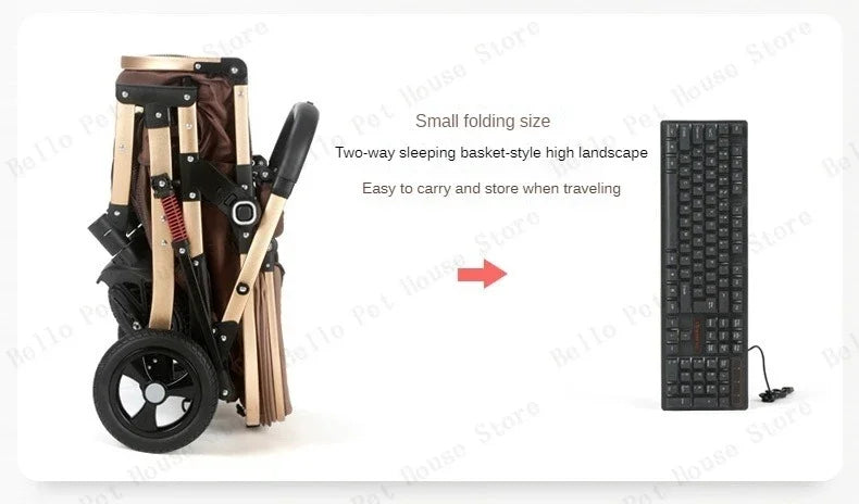 3-in-1-Zwillings-Kinderwagen mit Autositz, tragbarer faltbarer Kinderwagen mit hoher Sicht, Kinderwagen für Neugeborene, kann sitzen und liegen
