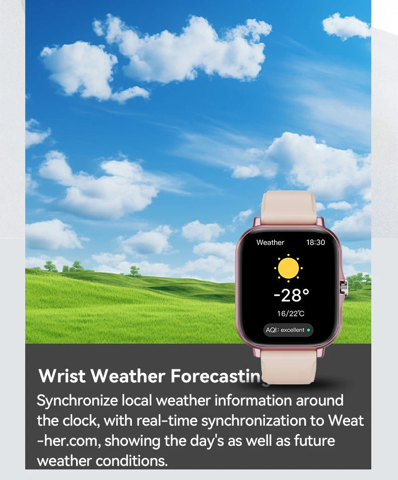LAXASFIT 2025, neue Smartwatch für Männer und Frauen, Geschenk, voller Touchscreen, Sport-Fitness-Uhr, Bluetooth-Anruf, digitale Smartwatch