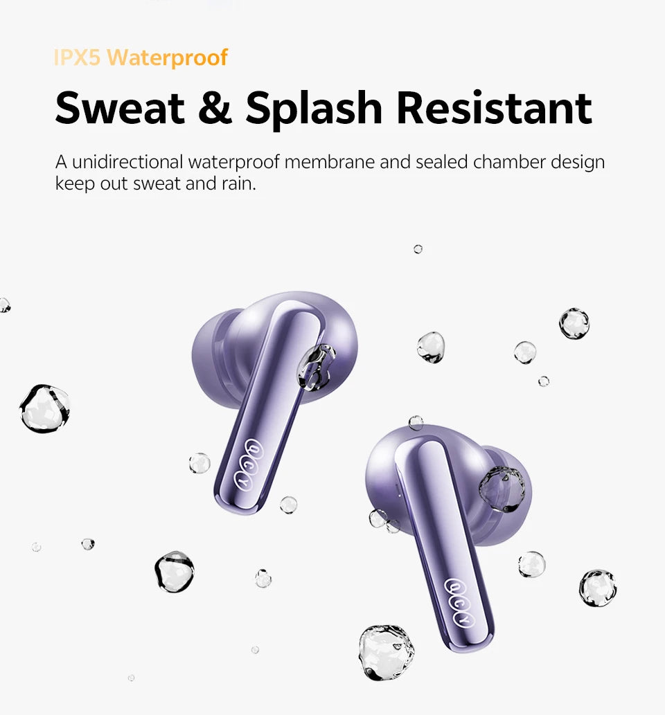 QCY MeloBuds N70 Adaptive ANC Wireless Earbuds Bluetooth 6.0 LDAC Hi-Res Audio 6 Mikrofone Wireless Charging Kopfhörer 50 Stunden IPX5