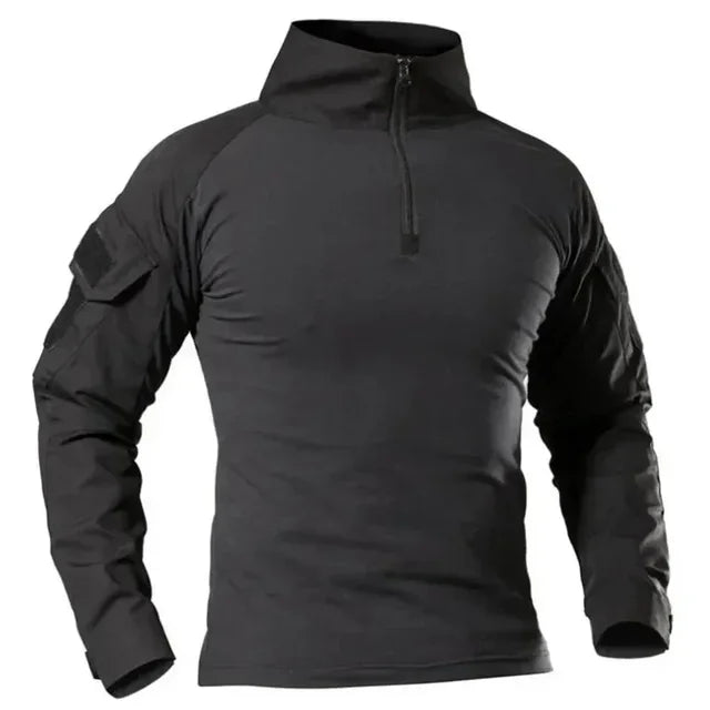 Outdoor Taktische Wandern T-Shirts Männer Kampf Militär Armee CP Camouflage Langarm Jagd Klettern Hemd Baumwolle Sport Kleidung