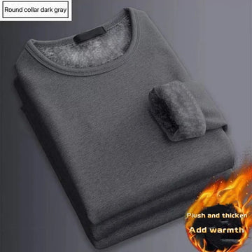 Winter männer Verdickung Samt Warme Tops männer Winter Lange ärmeln Thermische Unterwäsche Männlich Rundhals Mode T-shirt m-5XL