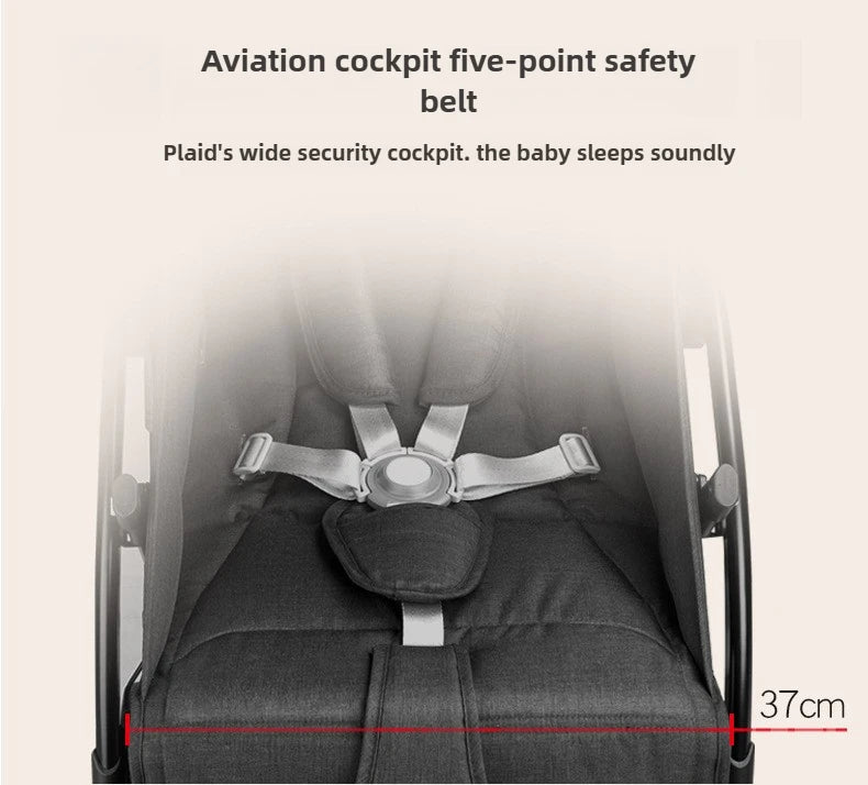 Kinderwagen für Neugeborene, leicht, faltbar, abnehmbar, sitzend und liegend, High-View-Baby-Doppelkinderwagen