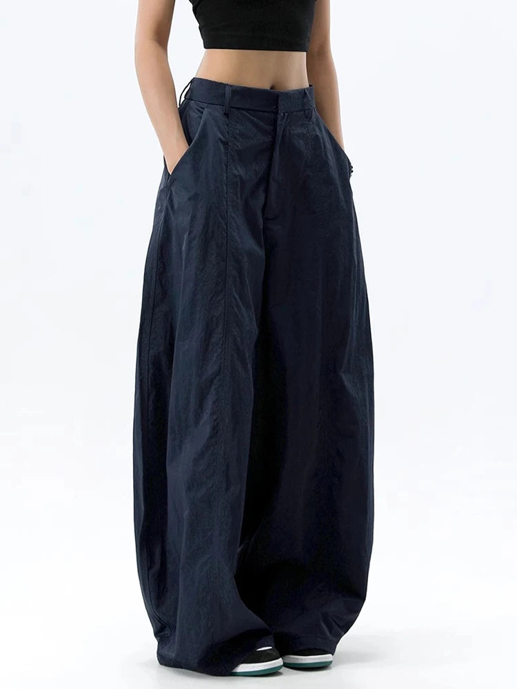 Hohe Taille Frauen Casual Hosen Gerade Büro Damen Koreanische Mode Hosen Lose Weibliche Hosen Neue 2025