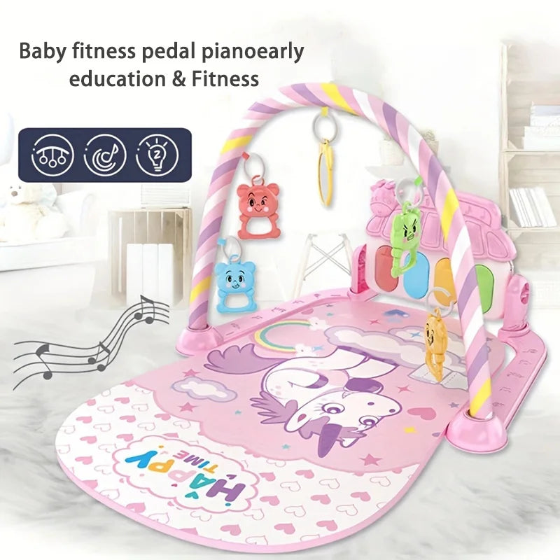 Baby 0-1 Jahre alt Baby Fitness Stand Pedal Klavier Spielzeug Neugeborenen Musik Pedal Klavier Fitnessgeräte Bettglocke Spielzeug