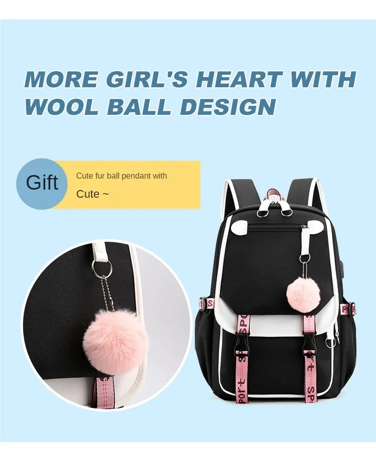 Teens Korean Style School Backpack