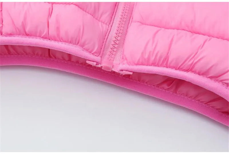Kinder Junge Leichte Daunenjacke Herbst Winter Mäntel Kinder Mädchen Warme Kapuzenoberbekleidung Teen Lässige Baumwollkleidung 6-14 Jahre