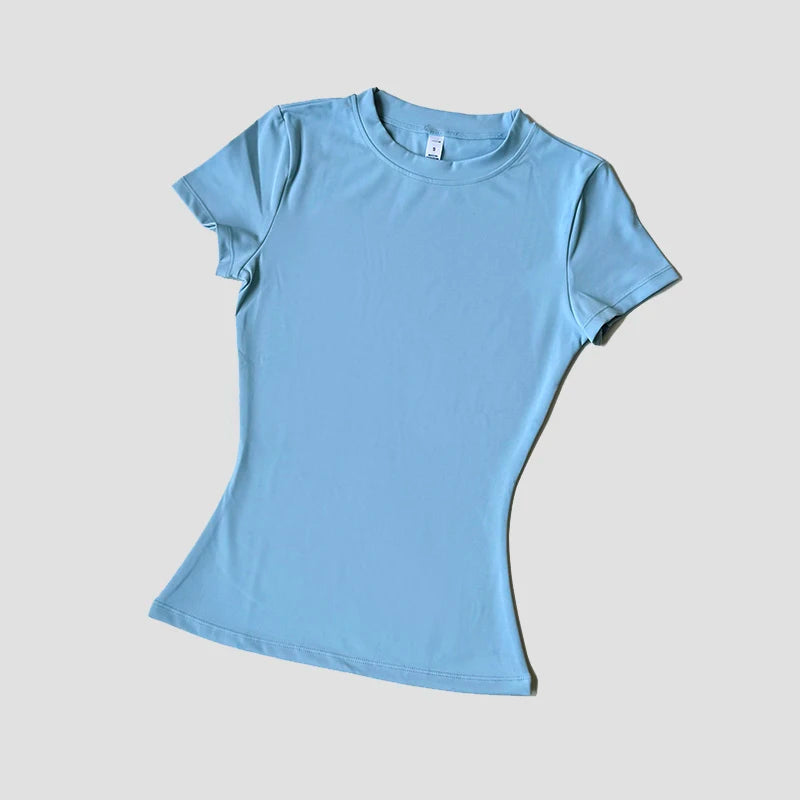 Frauen Yoga Top Nahtlose Sport T Shirts Fitness Kleidung Kurzarm Yoga Shirt Gym Top Laufen Active Wear