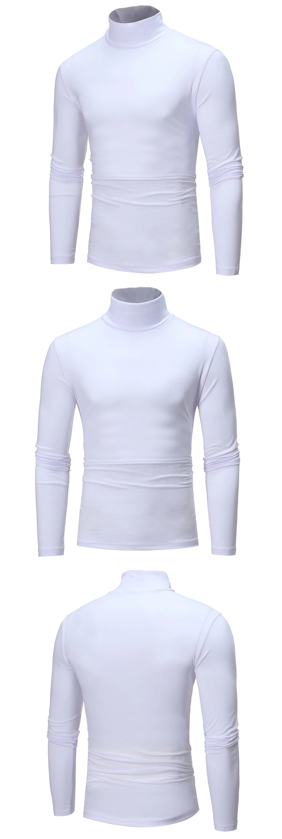 Thermo-Unterwäsche Tops Herren Winterkleidung Thermoshirt Herbst Herren Winterstrumpfhose Stehkragen Dünn Slim Fit Langarm T-Shirt