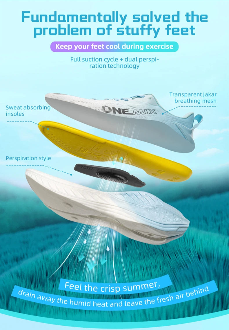 ONEMIX Casual Laufschuhe Atmungsaktive Sommer Jogging Schuhe Männer Leichte Frauen Gym Schuhe Outdoor Männlichen Kissen Sport Schuhe