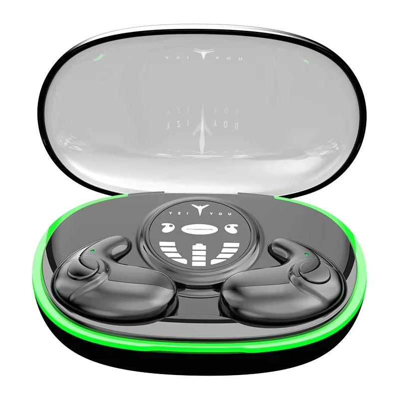TWS Bluetooth 5.3 Kabellose Kopfhörer Unsichtbare Schlaf-Kopfhörer Versteckte Ohrhörer IPX5 Wasserdicht Geräuschunterdrückung Sport-Headset