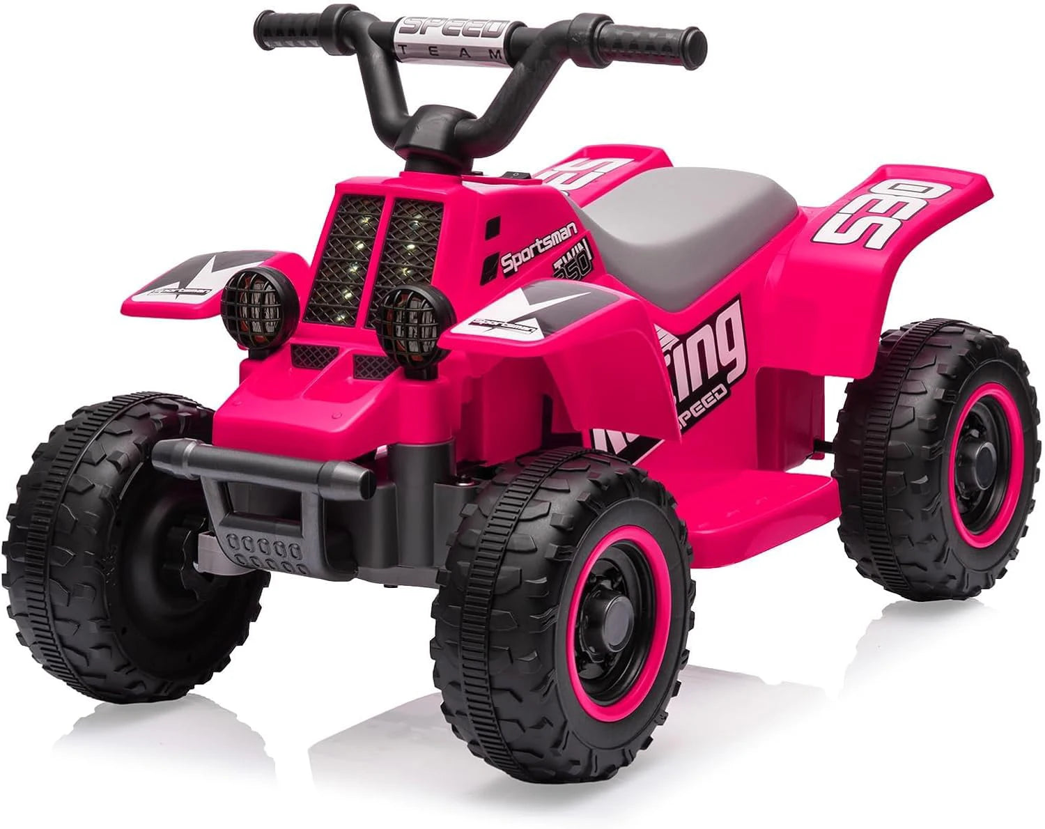 Elektrisches Quad für Kinder, 6-V-Aufsitzwagen mit LED-Leuchten und Musik, Hupe, Ein-Knopf-Start, 1,8 km/h, Mini-ATV ab 3 Jahren