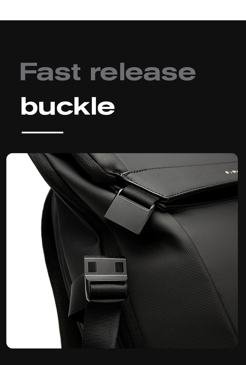 Bange Herren-Mode-Rucksack, 15,6 Zoll, multifunktionaler wasserdichter Rucksack, tägliche Reisetasche, lässiger Schulrucksack mit Schnalle