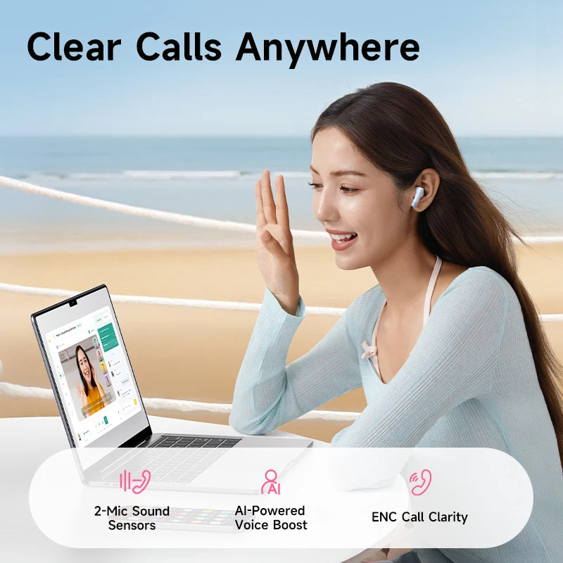 Baseus Bass BS2 Lite True Wireless Earbuds Bluetooth 6.0 Semi-In-Ear-Kopfhörer 2-Mikrofon AI ENC 40H Spielzeit IP55 SuperBass Ohrhörer