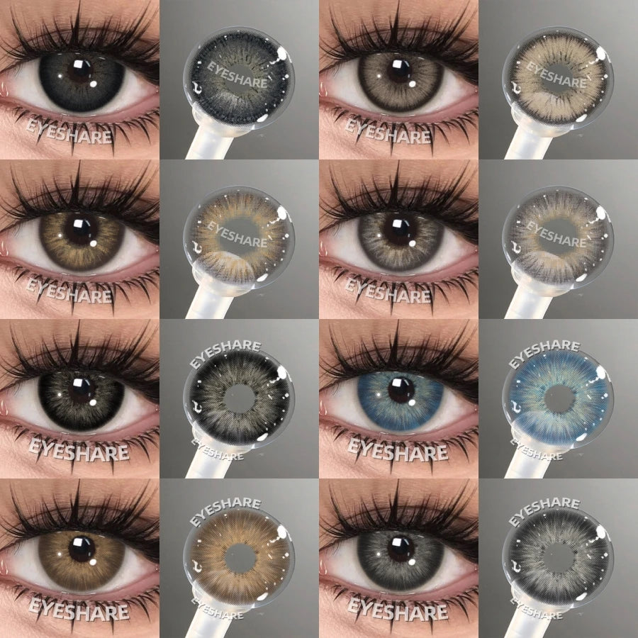 EYESHARE Beliebte farbige Kontaktlinse für Augen, schwarze Linse, Augenmode, braune Schönheit, farbige Schüler, graues Kontakt-blaues Augen-Make-up