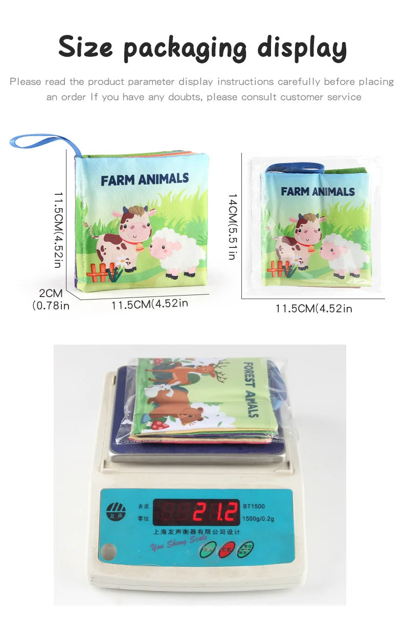 Weiche Baby Bücher Spielzeug Montessori 3D Touch fühlen sich kontrast reiche Stoff Buch sensorische frühe Lernspiele für Kinder Lernspiel zeug