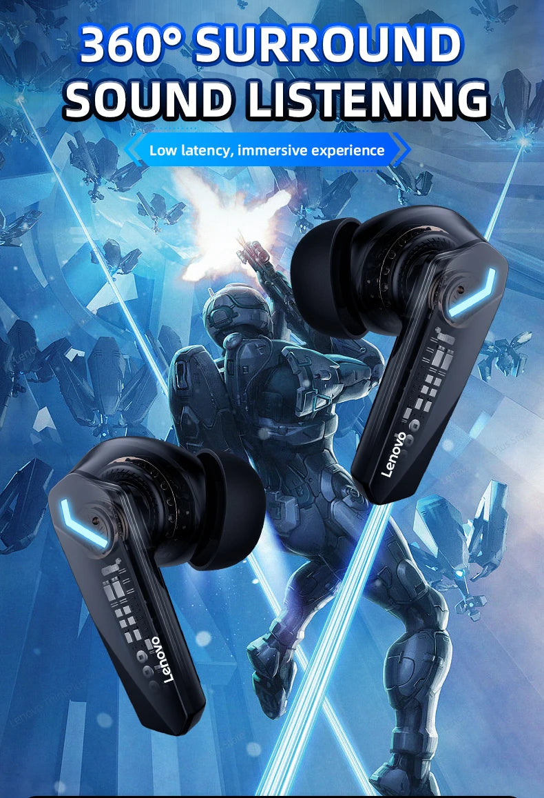 Lenovo GM2 Pro TWS Wireless HIFI Stereo Headset Kopfhörer mit geringer Latenz Gaming Musik Dual Mode Ohrhörer Musik Sport Headset