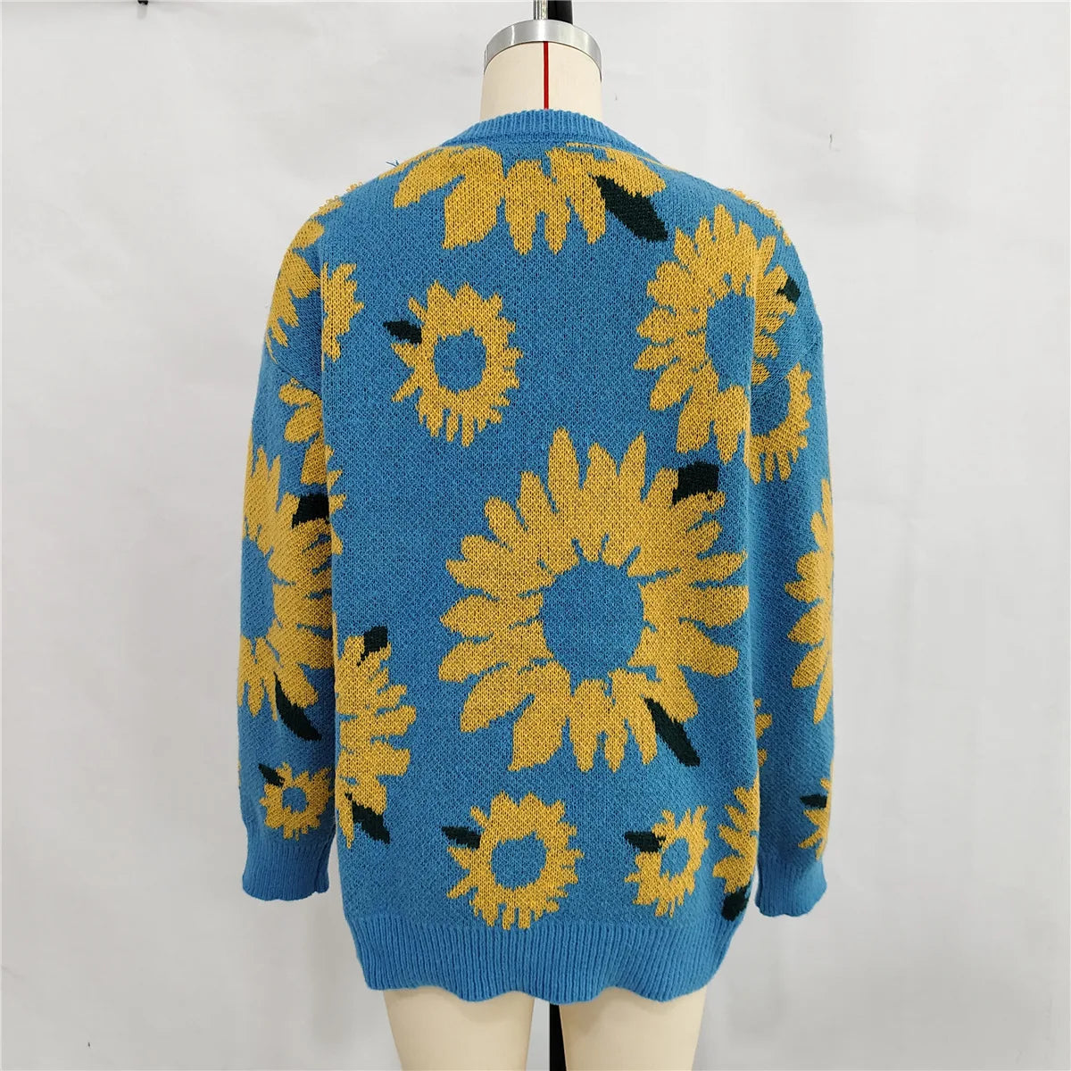 Damen Herbst Pullover Damen Mode Rundhalspullover mit Blumendruck, vielseitig einsetzbar für Herbst und Winter Herbst Pullover Damen