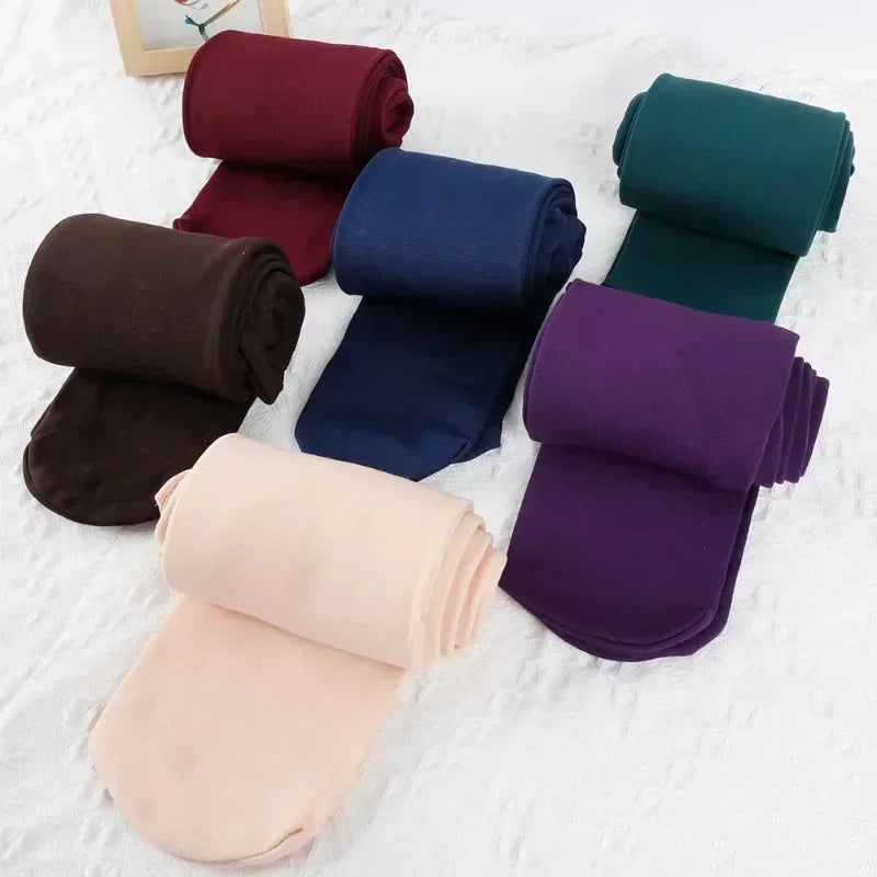 Thermo-Winterstrumpfhose für Damen, mit Fleece gefüttert, durchsichtige Samtstrumpfhose, dicke warme Leggings mit Plüsch-Innenschicht