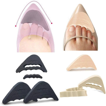 Zehenstopfen, weiche halbe Einlegesohlen, wiederverwendbare Zehenschwamm-Füller-Einsätze für Schuhe, verstellbare, zu große Fußstützen-Pads, Unisex-Schuheinlagen