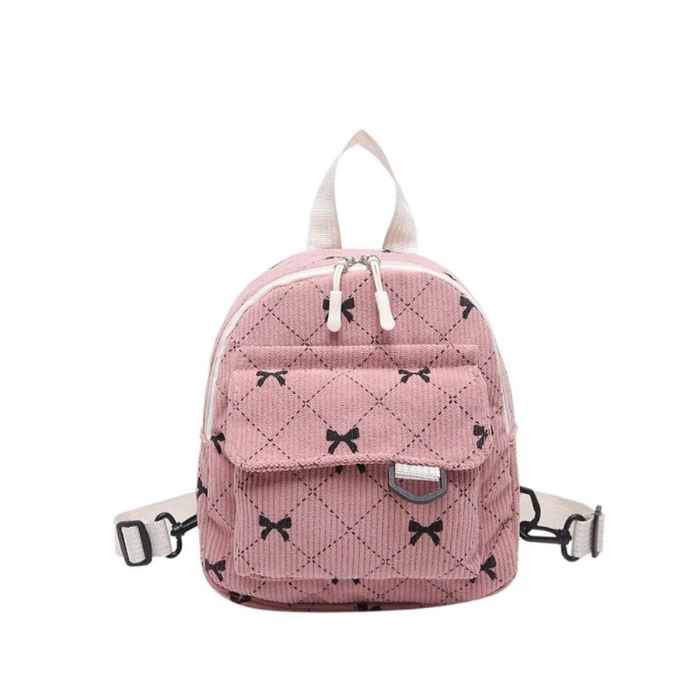 Mini Rucksack Süße Bowknot Gedruckt Schulter Tasche Reise Kosmetische Lagerung Tasche Koreanische Ins Student Bookbags Casual Rucksack