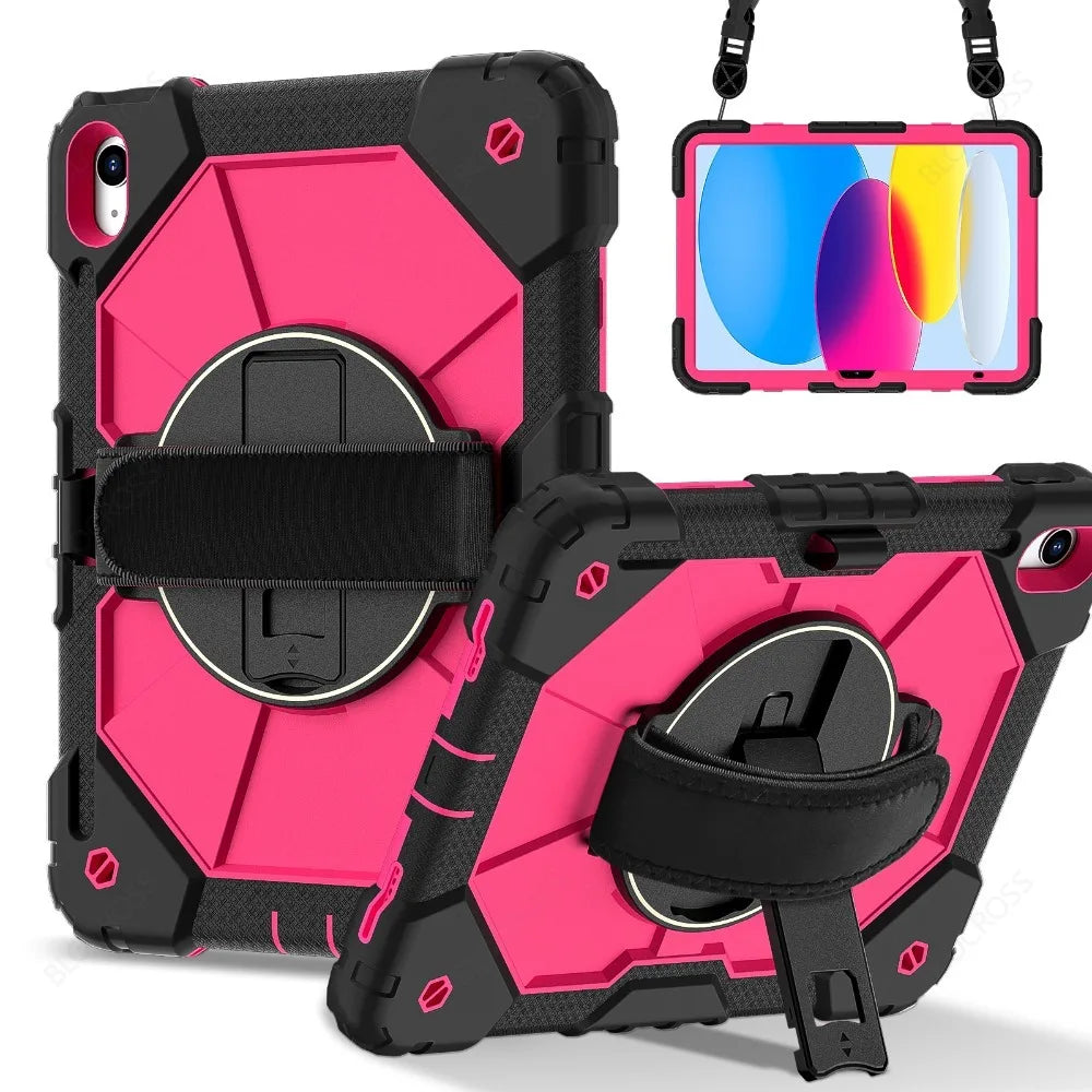 Rüstung Fall Für iPad A16 11th 2025 10th 10,9 2022 Mini 7/6 Kinder Stehen Stoßfest Tablet Abdeckung Für iPad Air 11 10,9 Pro 11 Air 13