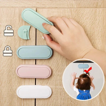Latches Cabinet Door Protection 5 Pieces Child Drawer Safety Baby Anti-Pinch Hand Invisible Lock Opposite Door Wardrobe Lock