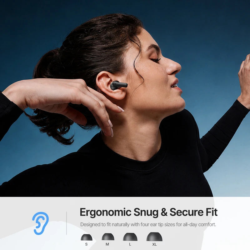 Baseus Bass EP10 Ultra Kabellose Kopfhörer -55dB Geräuschunterdrückung 65 Std. Lange Spielzeit Bluetooth 6.0 Ohrhörer 6 Mikrofone KI-Anruf-Klarsprechfunktion