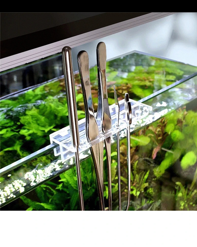 Aquarium Schere Werkzeuge Aquarium Pinzette Pflanzen Welle Schere Gras Edelstahl Reinigung Werkzeuge Lagerung Halter Aquarium Zubehör