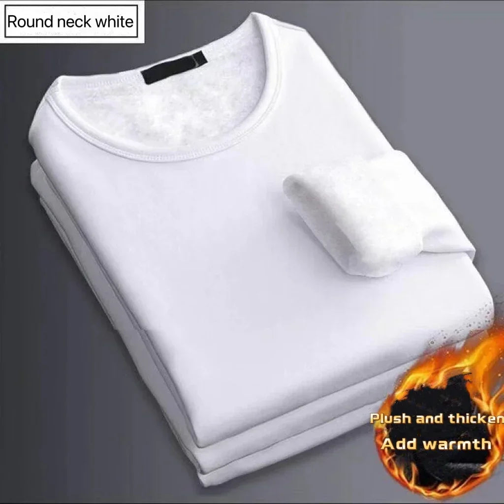 Winter männer Verdickung Samt Warme Tops männer Winter Lange ärmeln Thermische Unterwäsche Männlich Rundhals Mode T-shirt m-5XL
