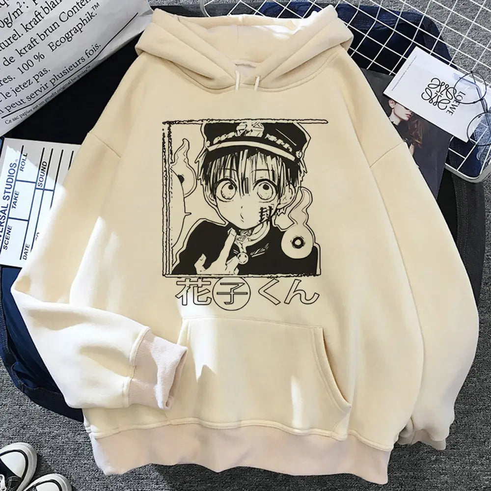 Toilettengebundener Hanako-Kun-Hoodie im modernen Stil, jugendliche Kleidung für Teenager, Athleisure-Manga-Hoodie, trendige Winter-Freizeitkleidung