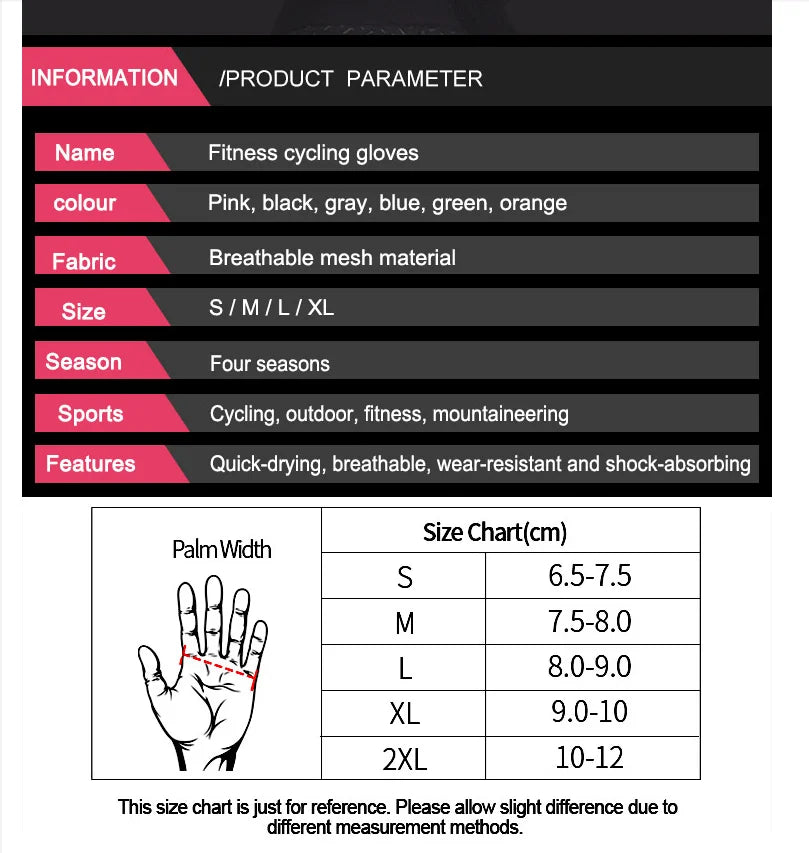 Männer Radfahren Fahrrad Handschuhe Halbe Finger Gym Handschuhe Frauen Handschuh Atmungsaktive Anti-slip Handschuh Fitness Sport Training Handschuhe