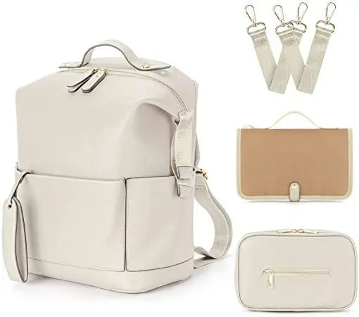 Mama Tasche Pu Mama Rucksack Mutter Baby Haut Leder Doppel Schulter Tasche Baby Windel Tasche Baby Reise Lagerung Tasche Kinderwagen Tasche
