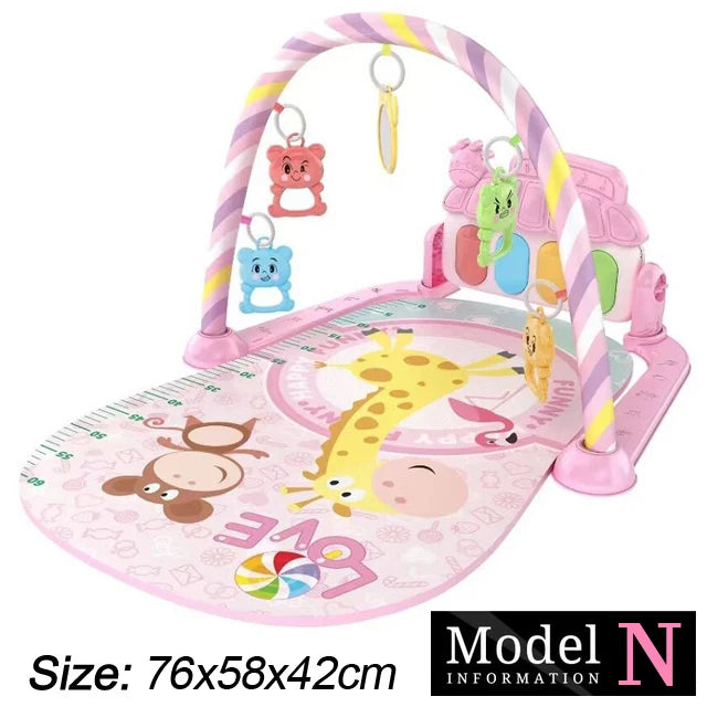 Baby Fitness Stand Music Play Gym Activity Toy Newborn Piano Crawling Blanket Pedal Play Pad Early Education 0-36 Months Gifts